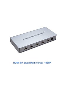 Microware Video 4x1 HDMI Quad Multi-Viewer with Seamless Switcher Selector 3D 1080p, 4x1 PIP Mode Multi-Viewer (4X1 Multi-Viewer, Silver)