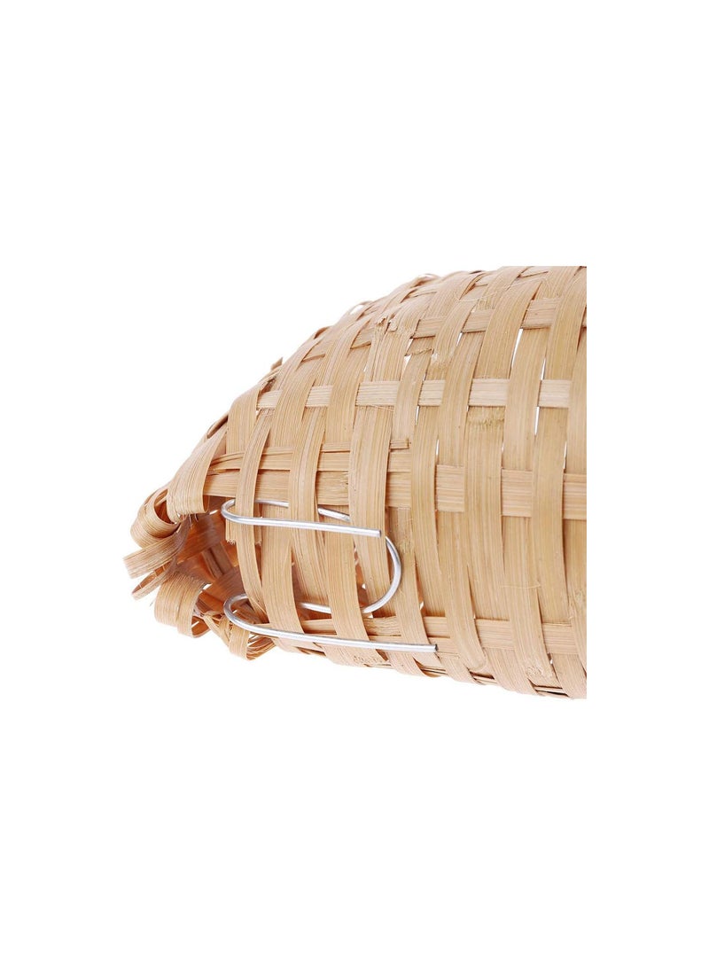 GGOOT Natural Bamboo Bird House Handmade Finch Hideout Cage Farm Finch Nest Box Wicker with Hooks Outdoor Hut Shelter - Image 5