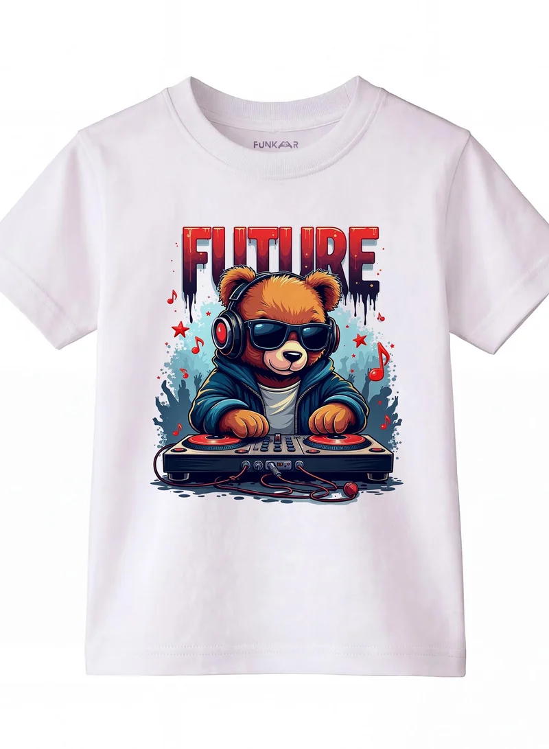 Funkaar Funkaar Future DJ Bear Graphic Print T-shirt