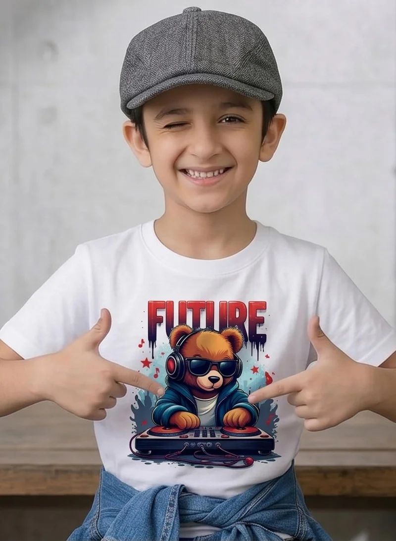 Funkaar Funkaar Future DJ Bear Graphic Print T-shirt
