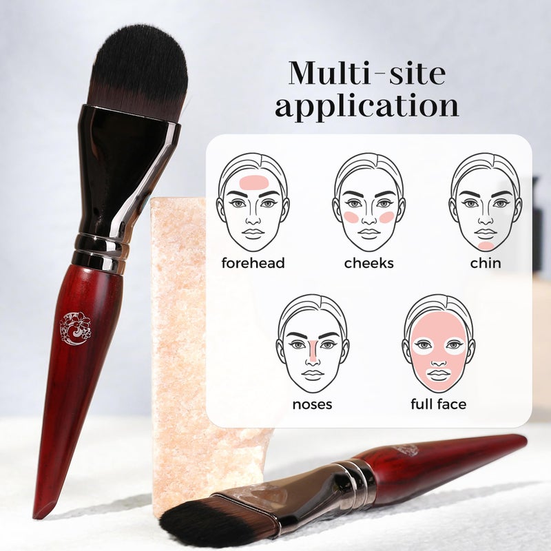 ENERGY Foundation Brush for Liquid Makeup DIY Facial Mask Premium Soft Bristles Contour Face Brush for Blending Liquid, Cream, Eye Mask, Under Eye Concealer Vegan Flat Cosmetic Makeup Tool - Image 5