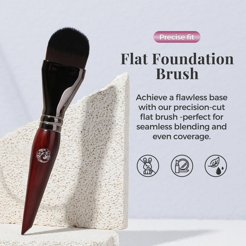 ENERGY Foundation Brush for Liquid Makeup DIY Facial Mask Premium Soft Bristles Contour Face Brush for Blending Liquid, Cream, Eye Mask, Under Eye Concealer Vegan Flat Cosmetic Makeup Tool - Image 2