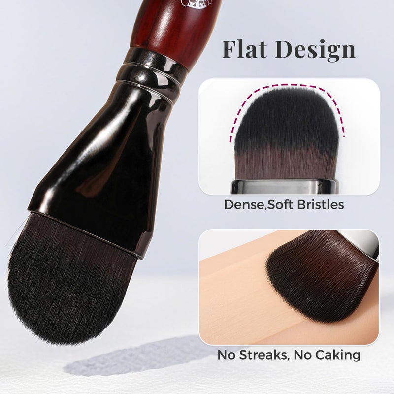 ENERGY Foundation Brush for Liquid Makeup DIY Facial Mask Premium Soft Bristles Contour Face Brush for Blending Liquid, Cream, Eye Mask, Under Eye Concealer Vegan Flat Cosmetic Makeup Tool - Image 3