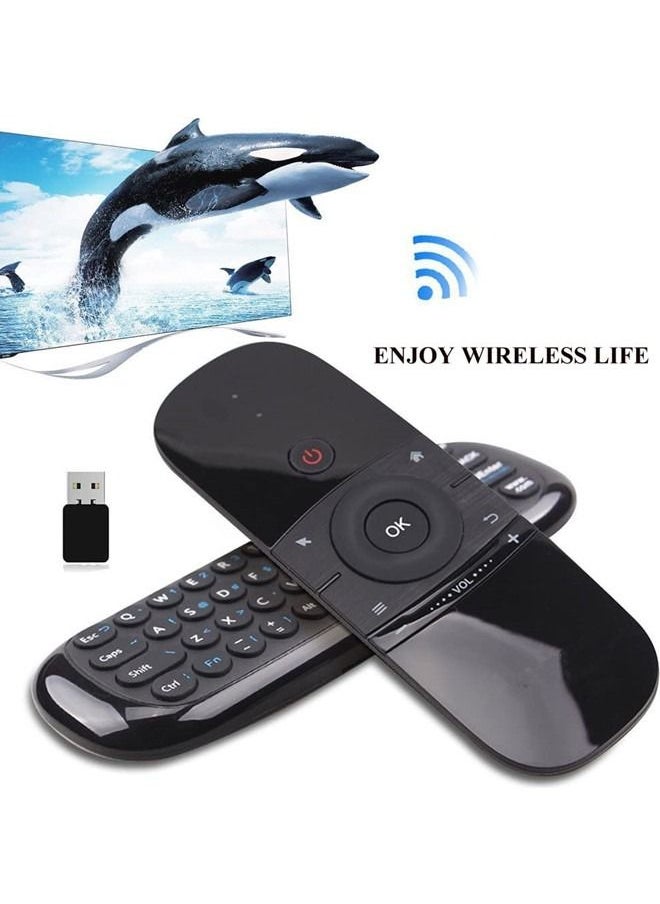 Generic - W1 Remote 2.4G Wireless Keyboard Multifunctional Remote Control for Nvidia Shield/Android TV Box/PC/Projector/HTPC/All-in-one PC - Image 1