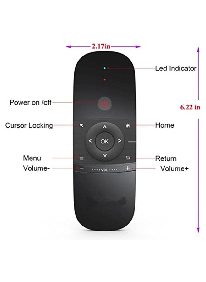 Generic - W1 Remote 2.4G Wireless Keyboard Multifunctional Remote Control for Nvidia Shield/Android TV Box/PC/Projector/HTPC/All-in-one PC - Image 1