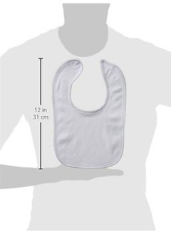 Luvable Friends Luvable Friends Unisex Baby Cotton Terry Bibs, White, One Size 10 Count(Pack of 1)  - Image 3