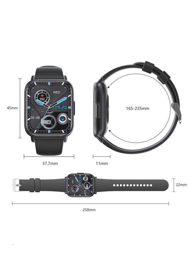 QS16PRO DM60 Sleep Waterproof Sports Pedometer Bluetooth Call Phone Music Message Smart Watch (Purple) - Image 2