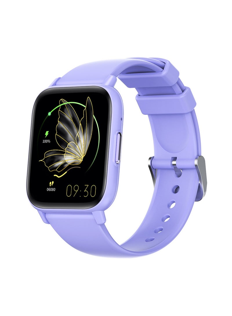 QS16PRO DM60 Sleep Waterproof Sports Pedometer Bluetooth Call Phone Music Message Smart Watch (Purple) - Image 1