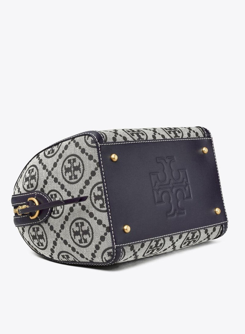 حقيبة TORY BURCH T Monogram Jacquard Barrel كبيرة - Image 4