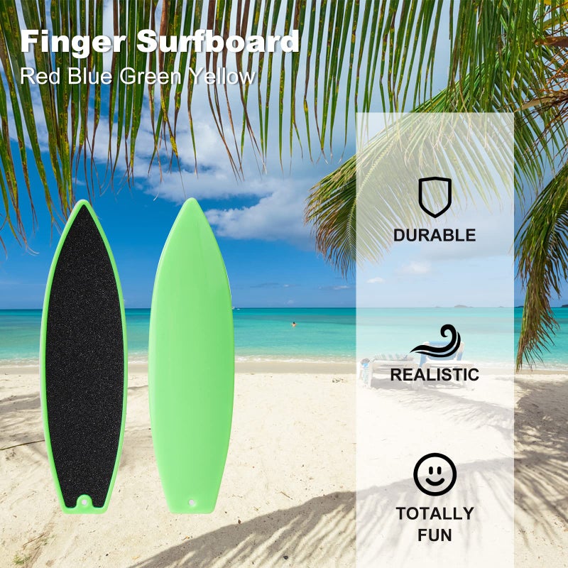 ACEGENIU Finger Surfboards, Finger Surf Board for Car Window, Finger Surfing Board with String, Wind Surfboard Fingerboard for Kids Teens Adults (Blue White Black Green Yellow and Red) - Image 2