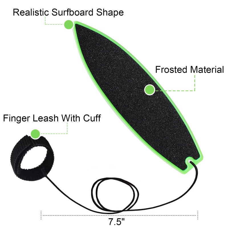 ACEGENIU Finger Surfboards, Finger Surf Board for Car Window, Finger Surfing Board with String, Wind Surfboard Fingerboard for Kids Teens Adults (Blue White Black Green Yellow and Red) - Image 5