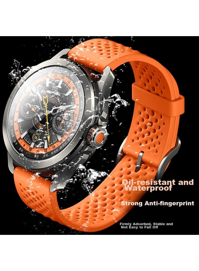 Freeson High-Definition Tempered Glass Screen Protector For Xiaomi Watch S4 Sport, Ultra-Thin Anti-Scratch Anti-Fingerprint Protective Film [Quick Positioning Sticker - Two-Pack] - Image 4