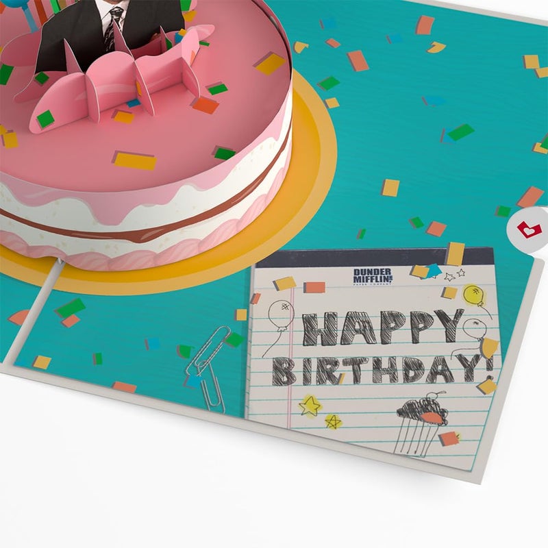 Lovepop بطاقة عيد ميلاد لوفبوب ثلاثية الأبعاد له ولها - بطاقات تهنئة عيد ميلاد من المكتب للأولاد والبنات والرجال والنساء - بوم. مشوي. - 5" × 7" مايكل سكوت - بطاقة ملاحظة فارغة وظرف متضمن - Image 3