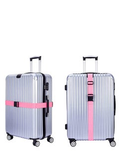 KASTWAVE Luggage Straps Suitcase Belts Wide Adjustable Packing Straps Travel Accessories, Suitcase Belts, Packing Straps Travel Belts Accessories for Business Traveling Packing, 2 PCS 74 x 2 Inch Pink  - Image 2