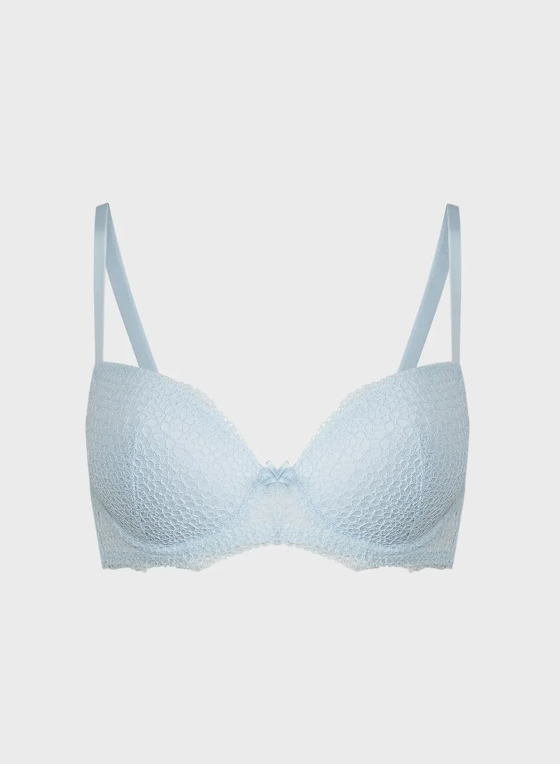 Ovs Lace Detail Plunge Bra
