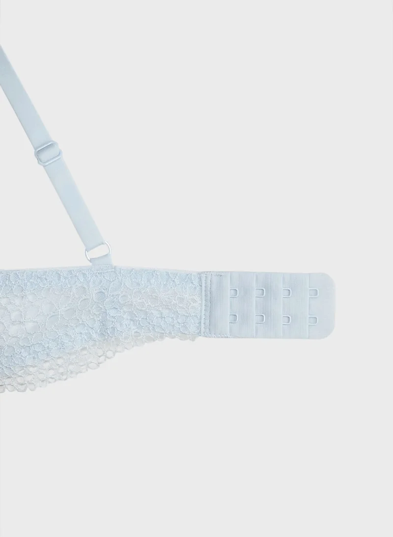 Ovs Lace Detail Plunge Bra