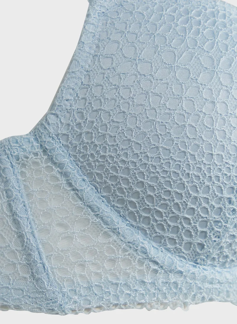 Ovs Lace Detail Plunge Bra