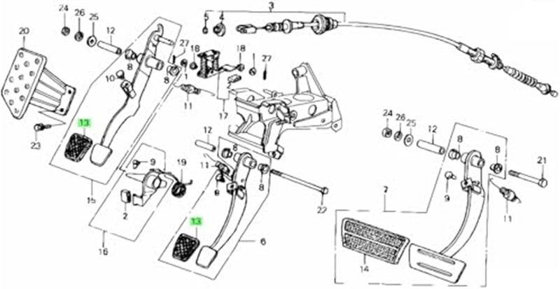 Wivplex Rubber Clutch Pedal Pad Cover - Image 3