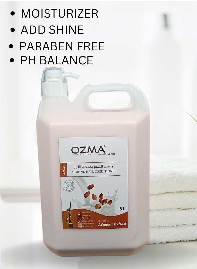 OZMA PROFESSIONAL OZMA Moisturizing  Hair  Conditioner  .Improved Formula  |  Energizing | For ALL Hair Types .Almond Extract  5L - Image 3
