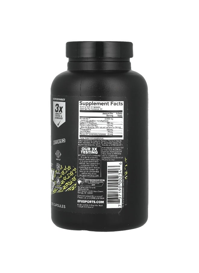 EFX SPORTS EFX Sports, Kre-Alkalyn Hardcore, 120 Capsules  - Image 2