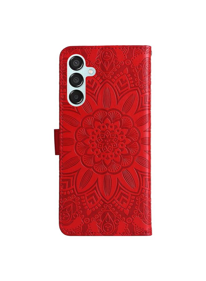 S-TOP Case For Samsung Galaxy M15 5G / F15 5G Embossed Sunflower Leather Phone Case - Image 3