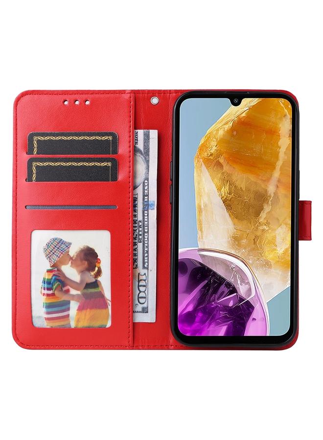 S-TOP Case For Samsung Galaxy M15 5G / F15 5G Embossed Sunflower Leather Phone Case - Image 4