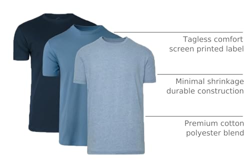 True Classic Mens T-Shirts – Short Sleeve Crew Neck T Shirts for Man, Cotton Blend Plain Novelty Men's T-Shirts, Pack of 3, Variety, M - Image 4
