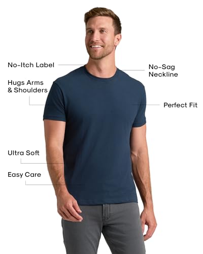 True Classic Mens T-Shirts – Short Sleeve Crew Neck T Shirts for Man, Cotton Blend Plain Novelty Men's T-Shirts, Pack of 3, Variety, M - Image 2
