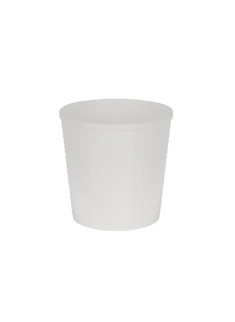 Royalford - Royalford Woven Swing Trash Bin- RF12637/ Plastic Dustbin with Swinging Lid/ Woven Design, Can for Home, Office, Bathroom, School, Shopping Mall, Restaurant - Image 1