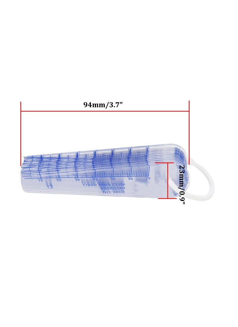 Rannb Rannb Plastic Feeler Gauge 0.05mm to 2mm Metric Gap Measuring Tool 19 Leaf  - Image 2