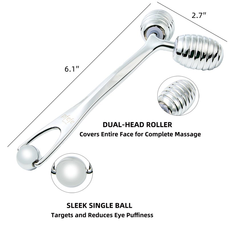pfefe Facial Roller for Face and Eyes - Unbreakable Face Massager Tool for Beauty Routines, Esthetician Supplies Cold Roller for Puffiness, Wrinkles, Dark Circles - Image 2