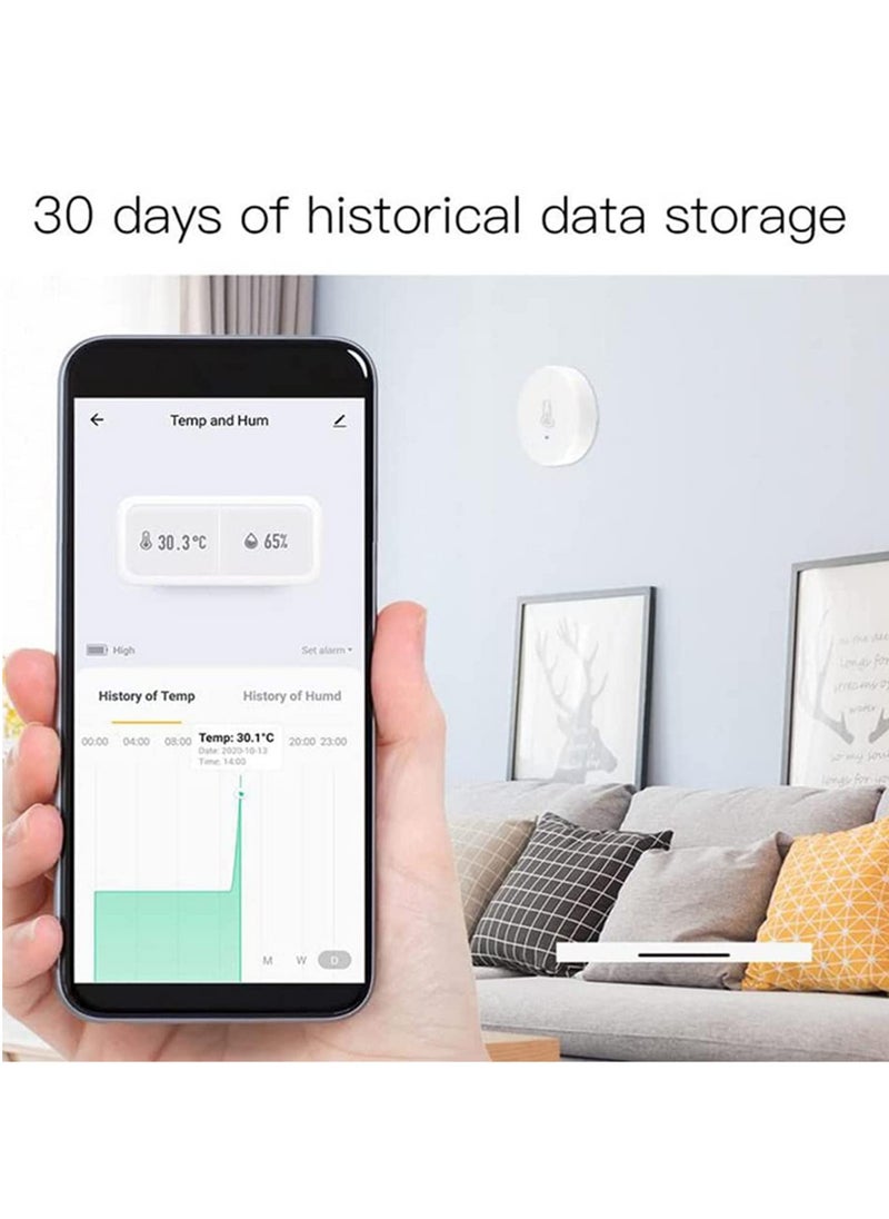 Generic - Smart ZigBee 3.0 Temperature and Humidity Sensor Smart Life App & Alexa Compatible, Real-Time Monitoring Easy Installation Smart Home Automation - Image 1