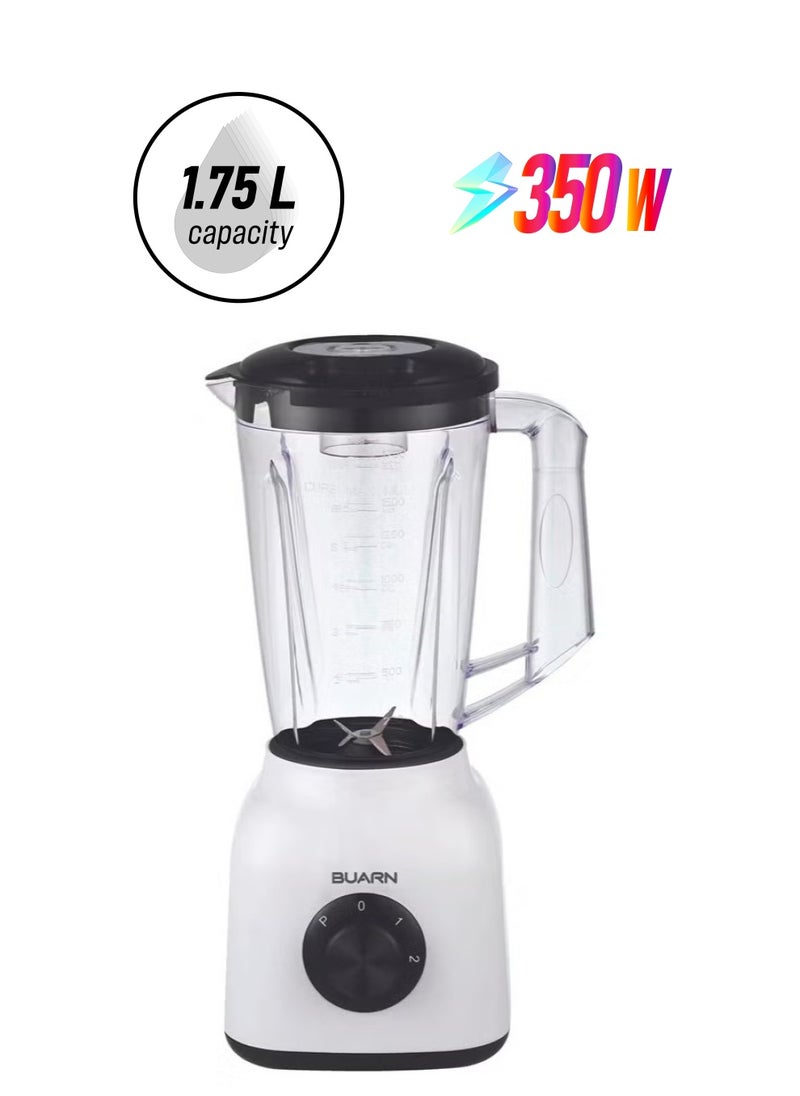 BUARN PROFESSIONAL High-Performance 350W Blender with 1.75L Capacity, Overheat Protection, Safety Lock, Full Copper Motor, and Food-Grade Materials for Smoothies, Soups, and More (BL-F107)  - Image 1