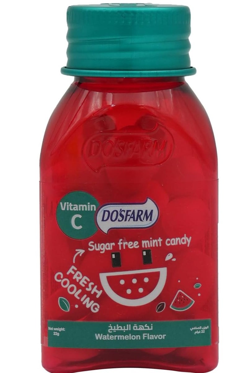 Dosfarm Vitamin C And D Sugar Free Mint Candy Watermelon Flavor - Image 1
