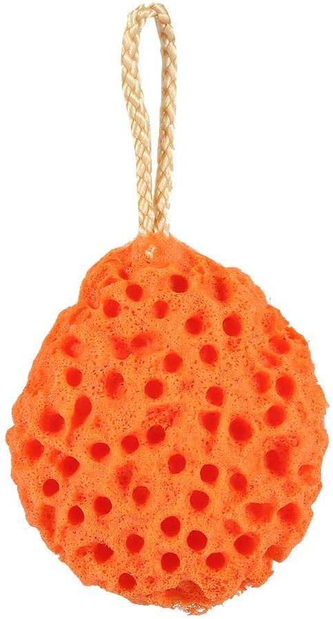 BORDSTRACT Shower Sponge 33 x 28in Soft Adult Bath Foam Loofah Sponge Body Shower Spa Exfoliator Cleaning Bath Ball Body ScrubberOrange - Image 1