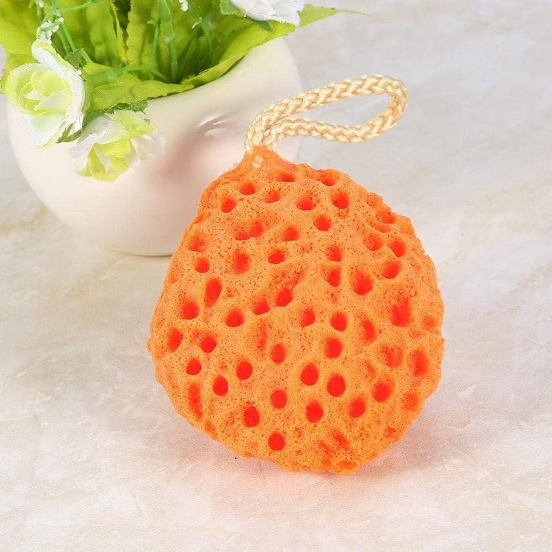 BORDSTRACT Shower Sponge 33 x 28in Soft Adult Bath Foam Loofah Sponge Body Shower Spa Exfoliator Cleaning Bath Ball Body ScrubberOrange - Image 2