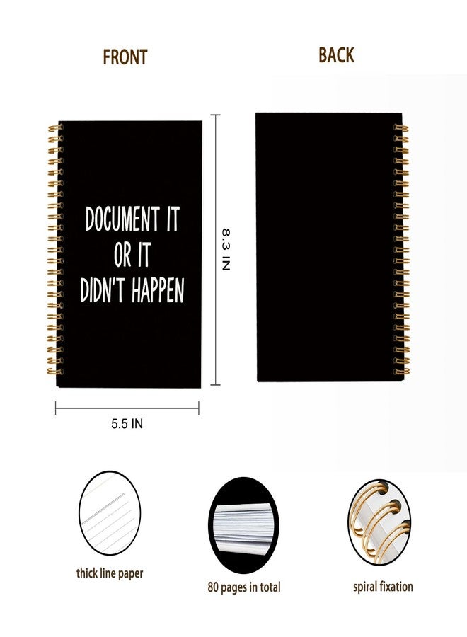 OXW Funny HR Gifts Notebooks for Work, Gag Gifts for HR Colleague Coworkers, Document It or It Didn't Happen, Human Resources Gifts, Funny Journal, Work Humor Gifts, Spiral Notebook 5.5 x 8.3 - Image 5