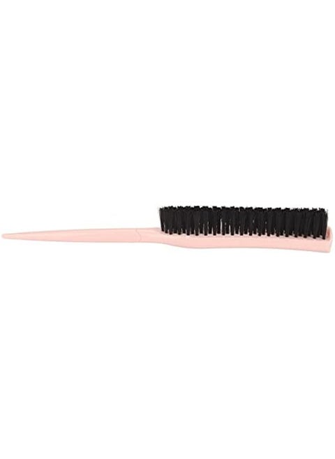 Slick Back Hair Brush, Hair Brush, 3 Row Nylon Add Hair Teasing Brush Use for Detangling, Smoothing, w ave Styles, Soft on Scalp, Restore Shine and Texture(pink)