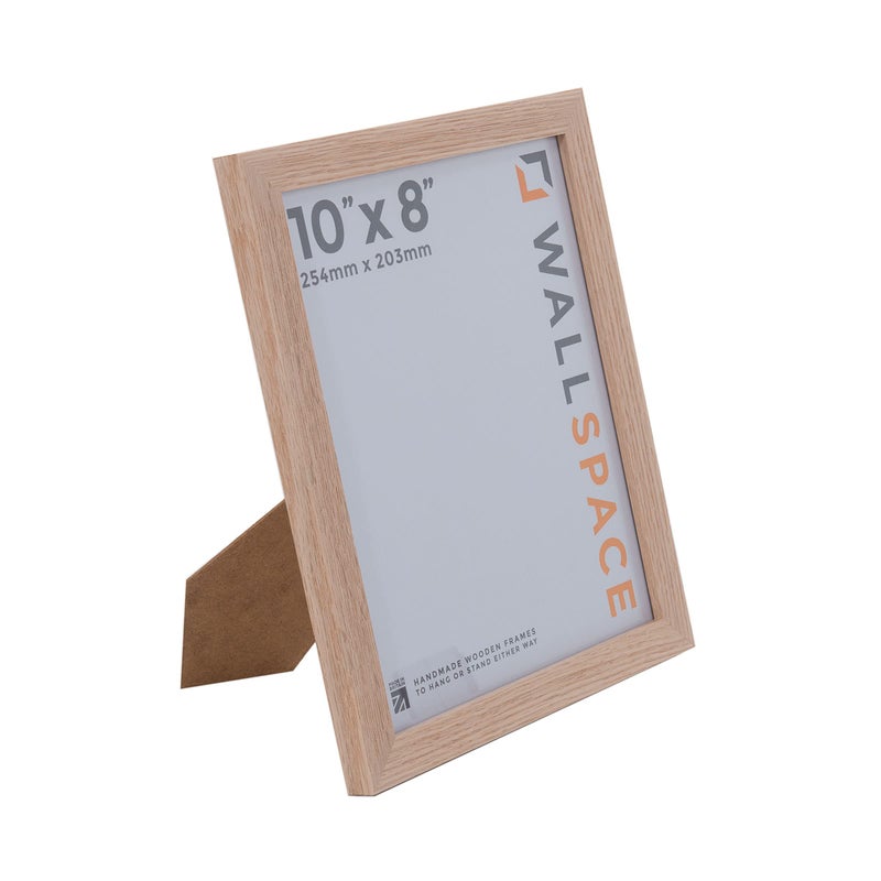 Wall Space 10x8 Oak Frame  Light Oak 10x8 Photo Frame  10 x 8 inch Oak Photo Frame  SOLID OAK Picture Frames 8x10  Wooden 8x10 Photo Frame with REAL GLASS  10x8 Wooden Frame  8x10 Oak Frame