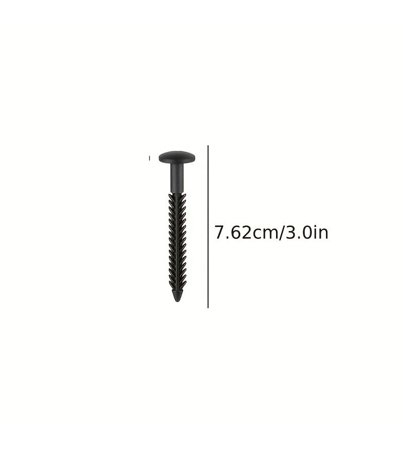 6 Pcs Window Panel Lok Pins Plastic Head Anchors Shutter Screws Spline Drive For Exterior Use - Image 2