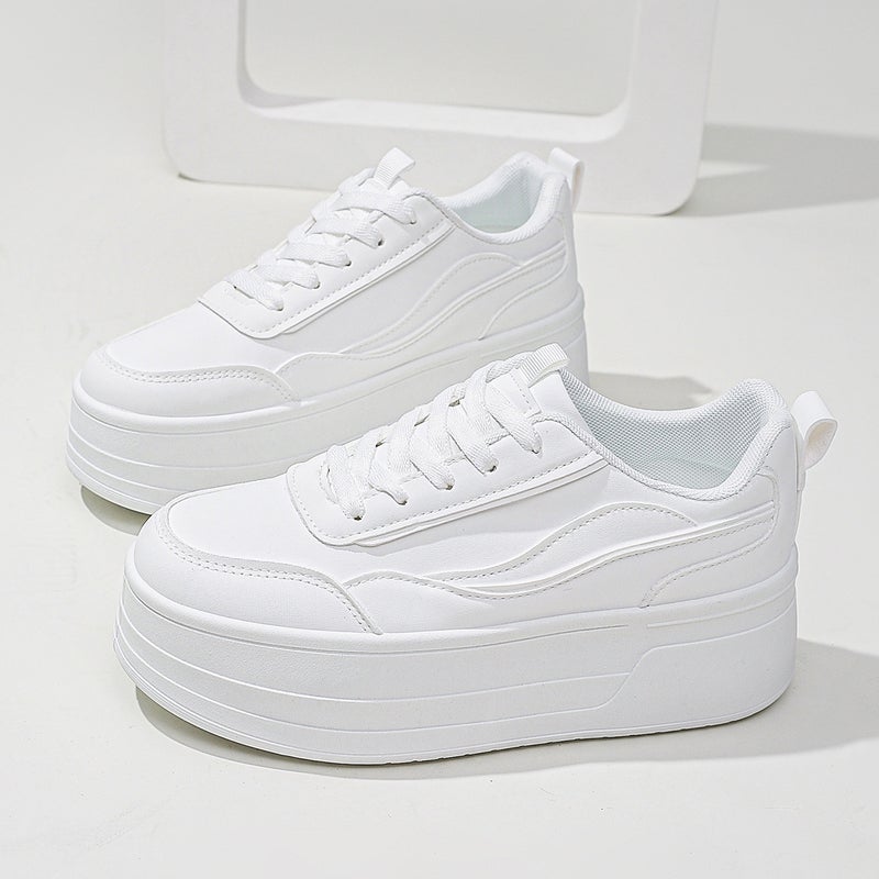 Hot Selling Platform Sneakers Women Casual Shoes White