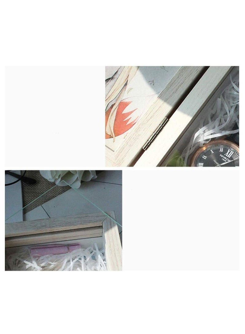 Shadow Box Frame Display Case, Folding Picture Frame Display Dried Flower Case Set 3D Showcase Keepsake Art Home Decor 4x6 inch Vertical Photo Pictures Double Photo Great for Collages, Mementos - Image 4