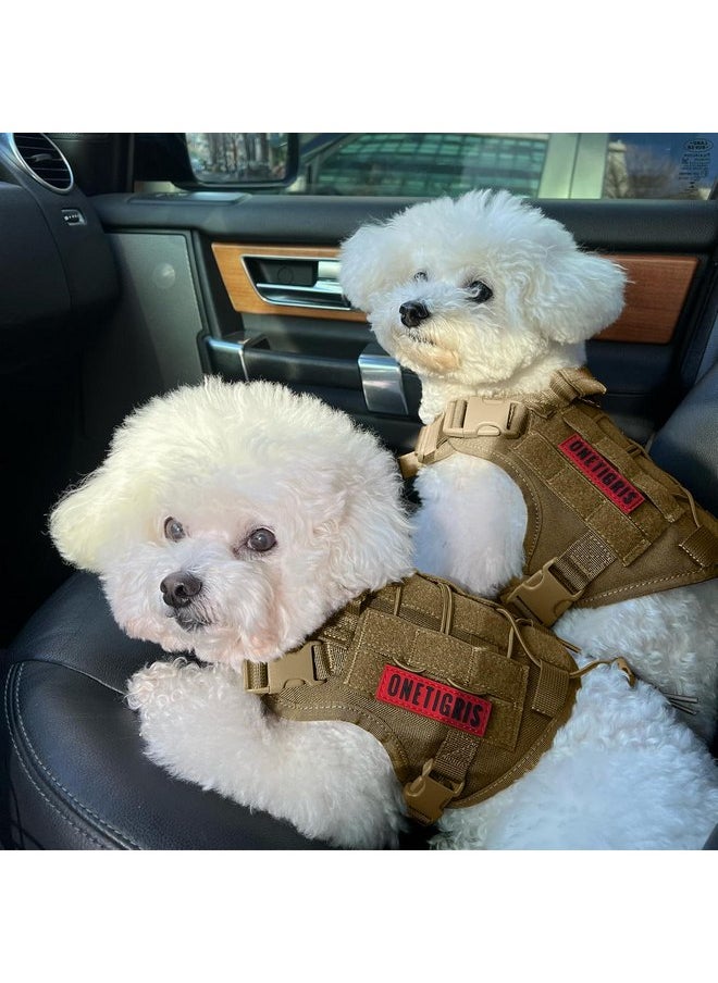 OneTigris - OneTigris Tactical Dog Harness Vest,No-Pull Service Dog Vest with Hook & Loop Panels,Adjustable Dog Vest Harness for Walking Hiking Training(Coyote Brown,XS) - Image 1