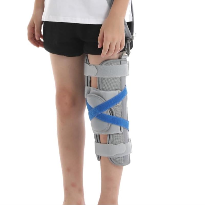 RousuMedi Kids Knee Leg Immobilizer Pediatric Knee Brace Support Child Knee Fixed Splint Leg Fracture Splint Leg Immobilizer/Knee Splint/Knee Brace (M M) - Image 3