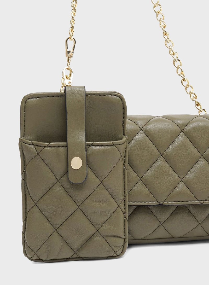 اونلي شنطة مبطنة بحمالة كتف طويلة - Image 4