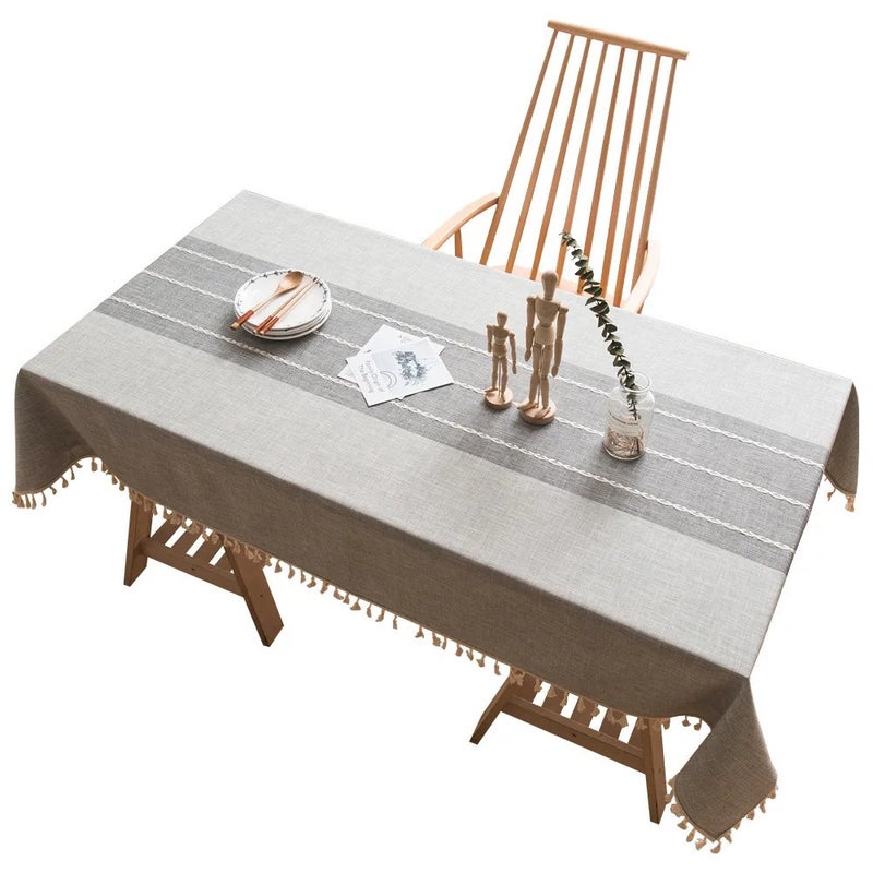 Y&D 100x160cm Cotton Linen Blend Tablecloth for Home – Modern Simple Waterproof Table Cover Resistant to Oil Stains, Ideal as Table Runners or Full Table Coverage - Image 5