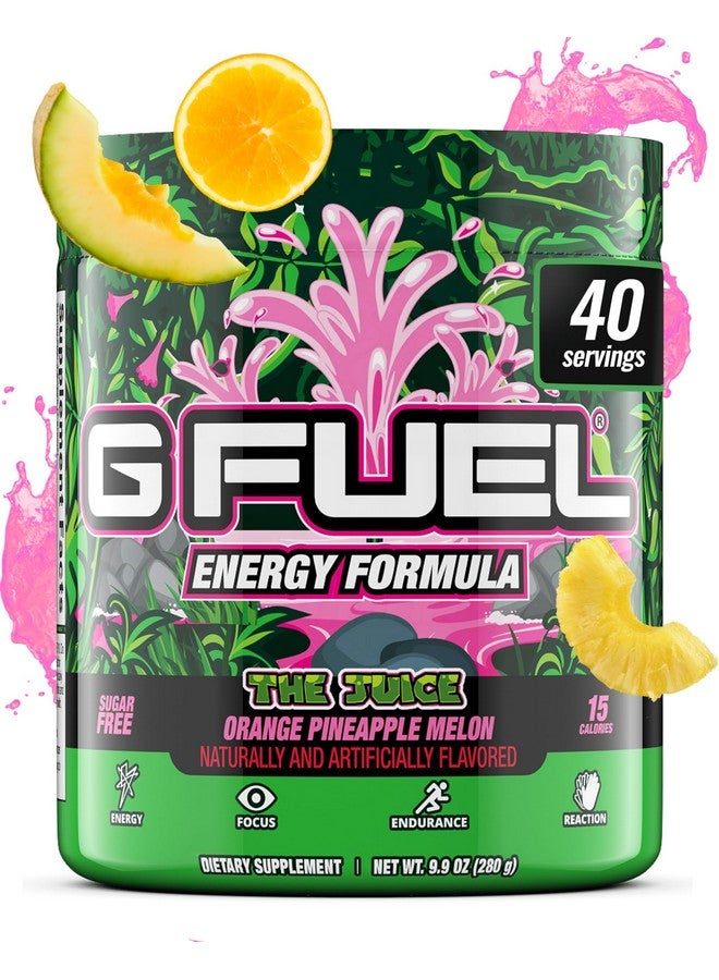 جي فيول مسحوق مشروب الطاقة جي فيول ذا جوس، مزيج كافيين قبل التمرين للألعاب، خالٍ من السكر، تركيز أمينو، فيتامينات ومضادات أكسدة، 9.9 أونصة (بنكهة الأناناس والبطيخ، 40 حصة) - Image 1