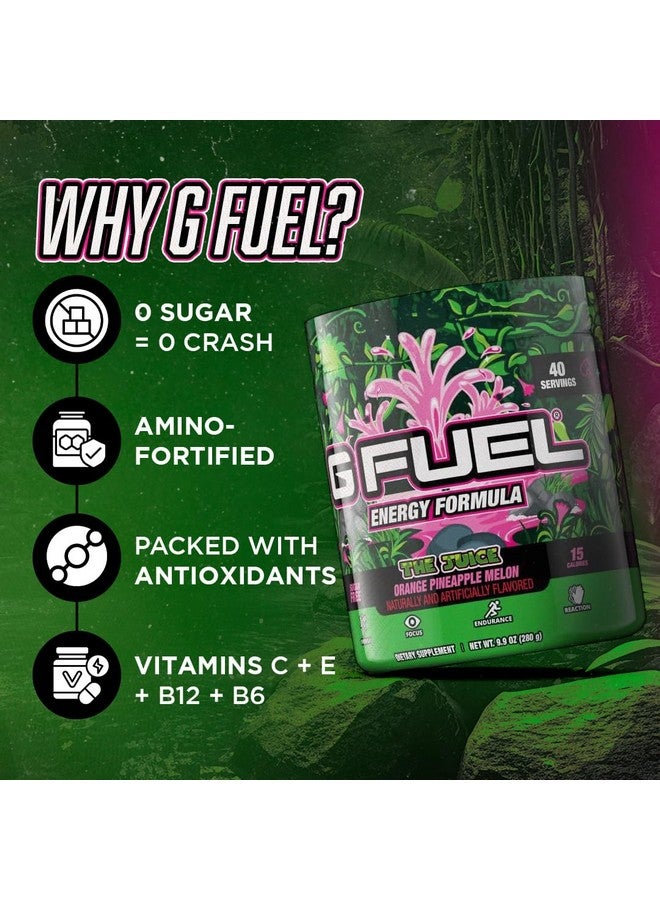 جي فيول مسحوق مشروب الطاقة جي فيول ذا جوس، مزيج كافيين قبل التمرين للألعاب، خالٍ من السكر، تركيز أمينو، فيتامينات ومضادات أكسدة، 9.9 أونصة (بنكهة الأناناس والبطيخ، 40 حصة) - Image 5
