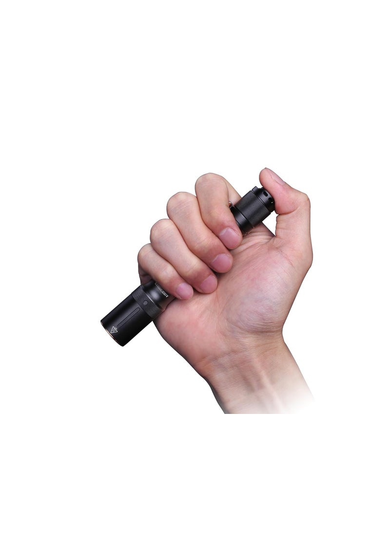 fenix Fenix by LightMen A6061T6 Aluminum E20 V2 AA Battery Operated 350 Lumens Rechargeable LED Torch Light Black  - Image 2