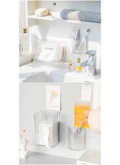 ShebSheb Wall Mounted Tissue Box Holder,Clear Paper Organizer Dispenser,Large Tissue Storage Box for Kitchen,Bathroom,Home, Office  - Image 4